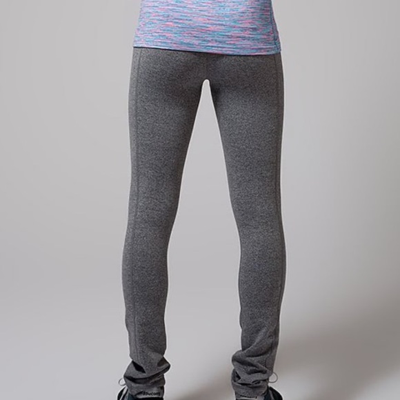 Ivivva Lululemon Heathered Slate Ambition Quilt Skinny Dedication Pants Size 14 - Picture 4 of 12